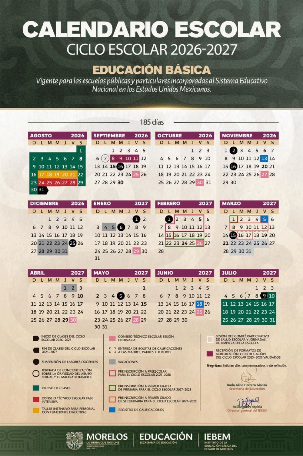 Calendario escolar 2026-2027